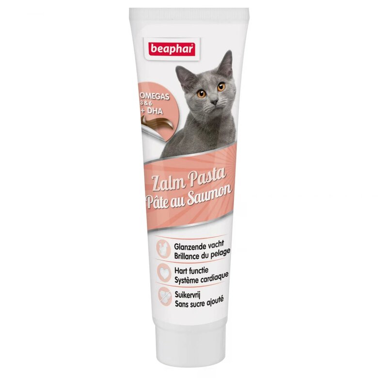 Beaphar - Pâte Beauté du Pelage au Saumon pour Chat - 100g Image numéro 1 Beaphar - Pâte Beauté du Pelage au Saumon pour Chat - 100g Image numéro 1