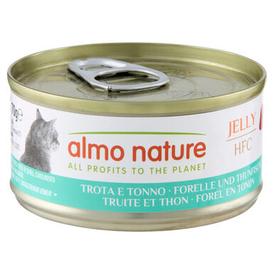 Almo Nature - Pâtée en Boîte HFC Jelly Truite et Thon pour Chat - 70g