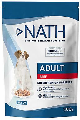 Nath - Pâtée Jelly Immune boost+ Boeuf pour Chiens - 100g