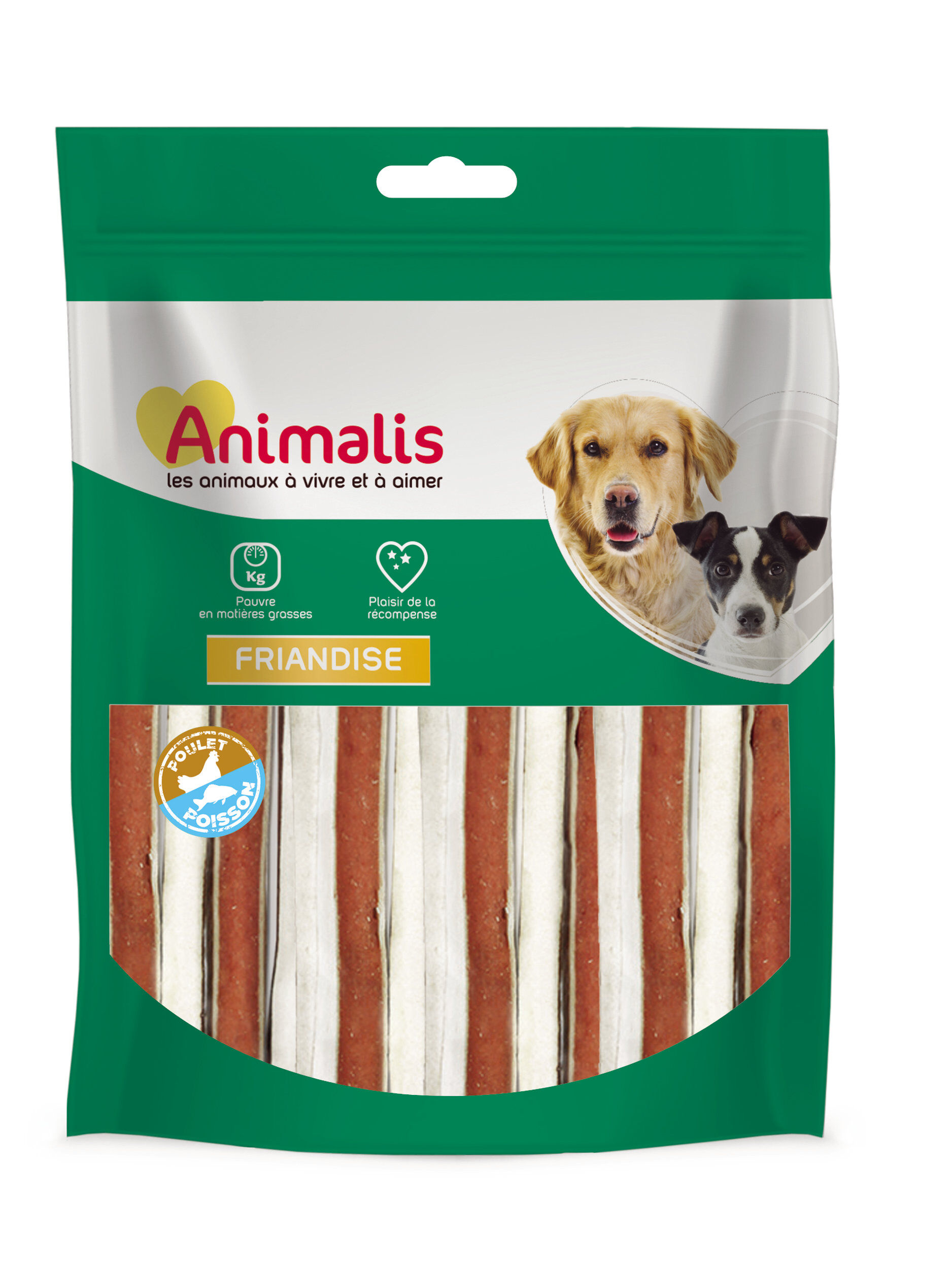 Animalis - Friandises Sandwiches Poulet et Poisson pour Chien - 100g Image num&eacute;ro 1