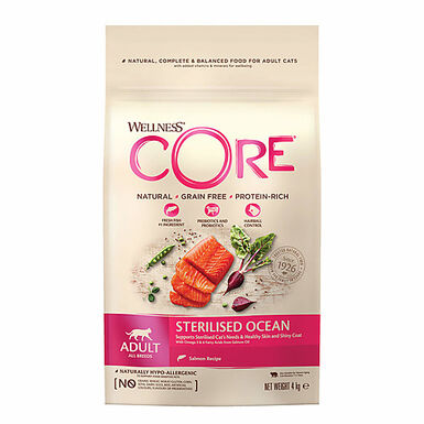 Wellness CORE - Croquettes Sterilised Saumon pour Chat - 4Kg