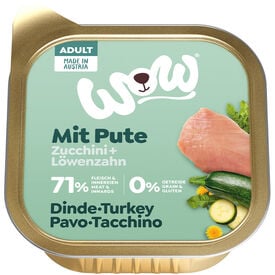Wow - Repas Complet Naturel au Dinde pour Chien Adultes