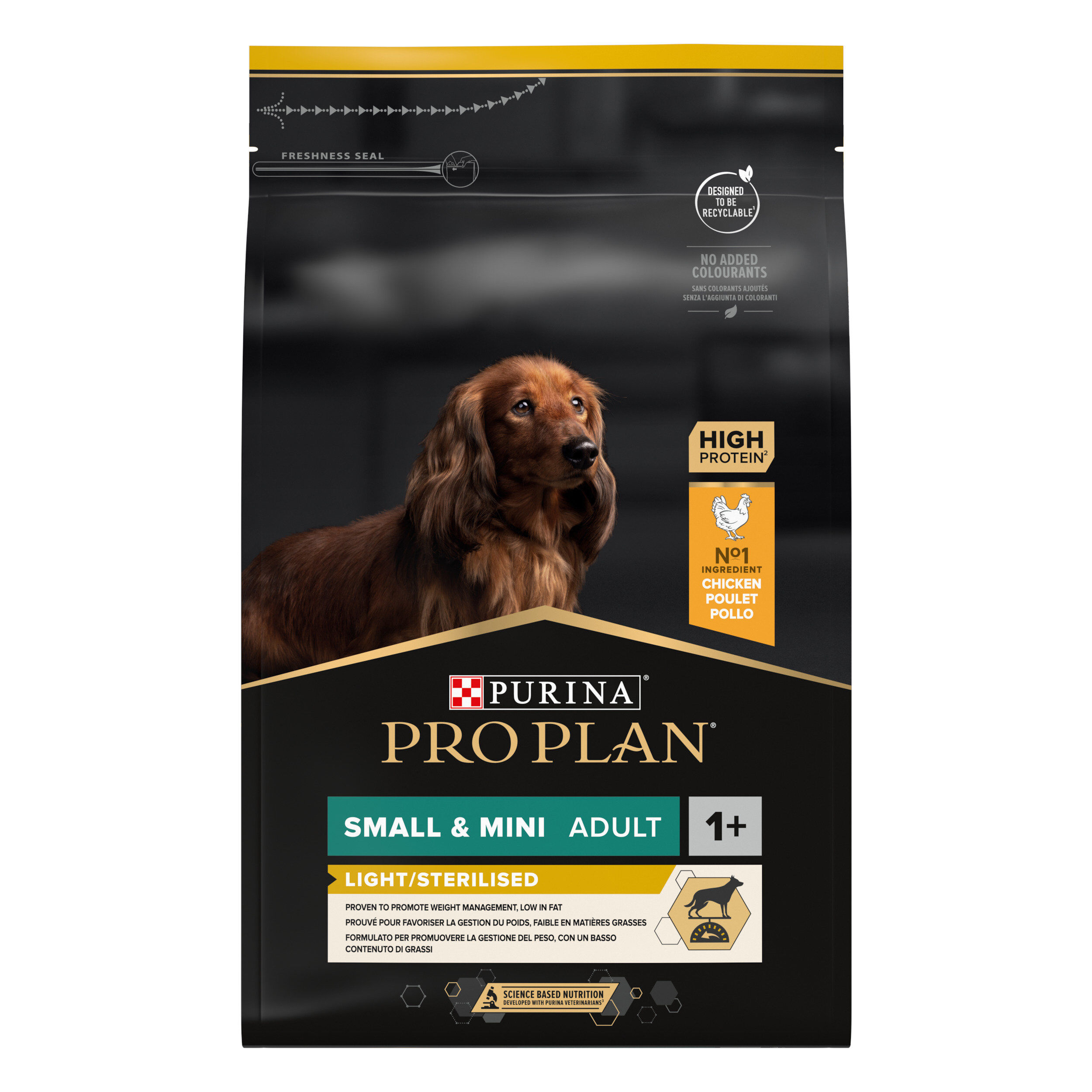 Pro Plan - Croquettes OPTIWEIGHT Small & Mini Light Sterilised Poulet pour Chien - 3Kg Image num&eacute;ro 1