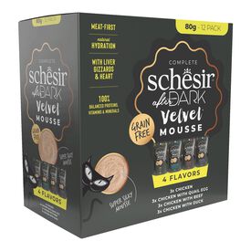 Schesir - Coffret After Dark Velvet Mousse Pack 4 Variétés - 12x80g