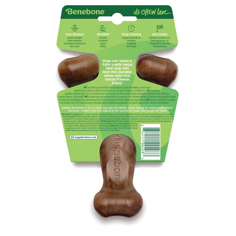 Benebone - Jouet Os A Macher Wishbone Bacon - S Image numéro 2 Benebone - Jouet Os A Macher Wishbone Bacon - S Image numéro 2