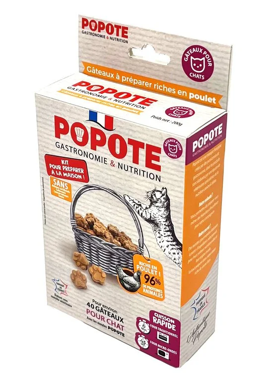 Popote - Kit friandises au Poulet pour Chats - 200g Image numéro 1 Popote - Kit friandises au Poulet pour Chats - 200g Image numéro 1