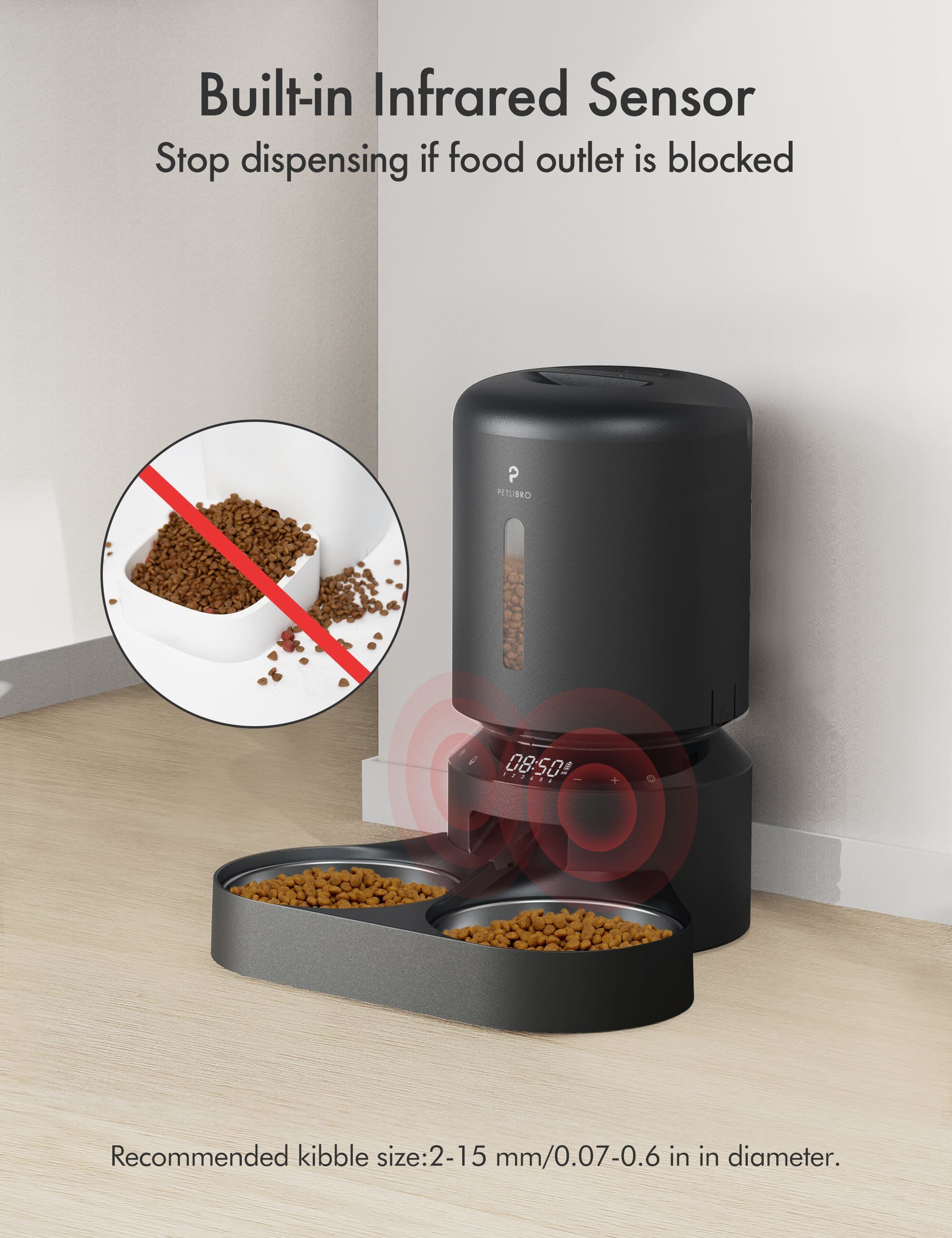 Petlibro - Distributeur Automatique Granary Dual Noir - 5L Image num&eacute;ro 9