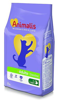 Animalis - Croquettes pour Chat Sterilise Lapin - 2kg