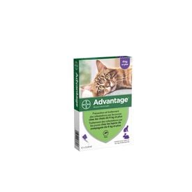 Bayer - Pipettes Antiparasitaires Advantage 80 pour Chat/Lapin - 4x0,8ml