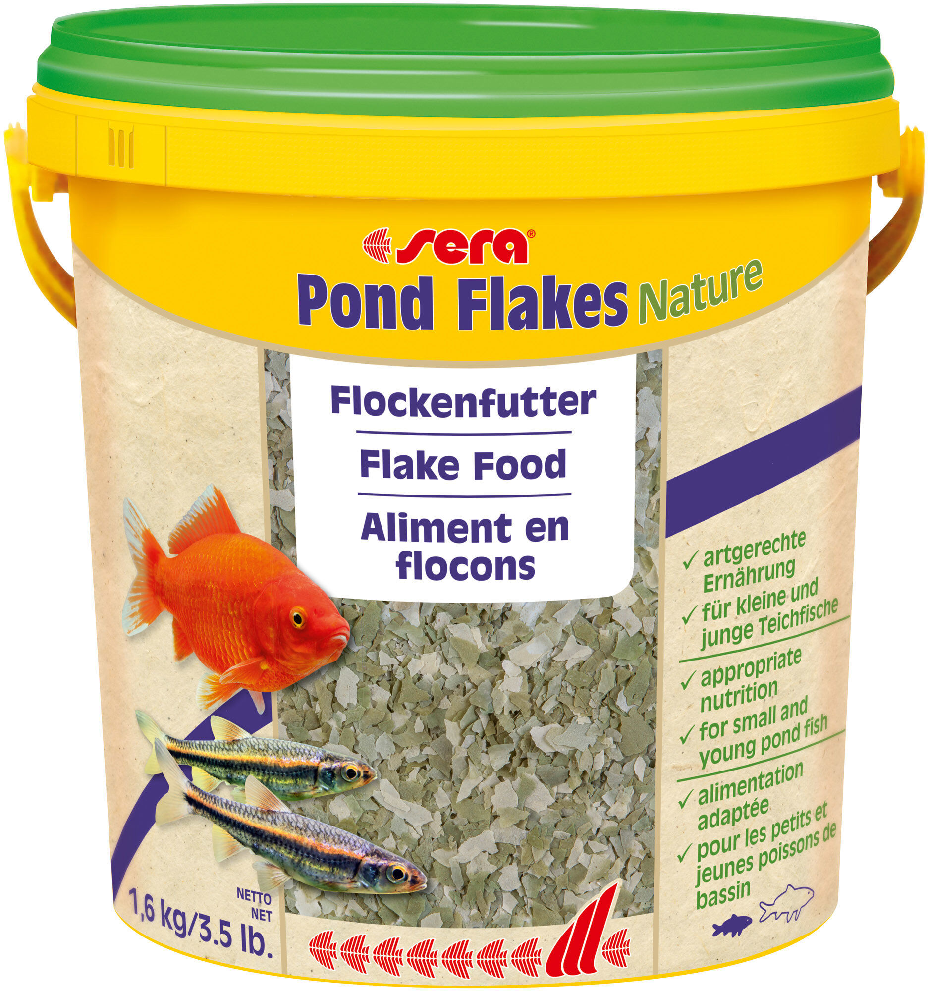 Sera - Pond Flakes Nature en Flocons -  1,6Kg Image num&eacute;ro 1