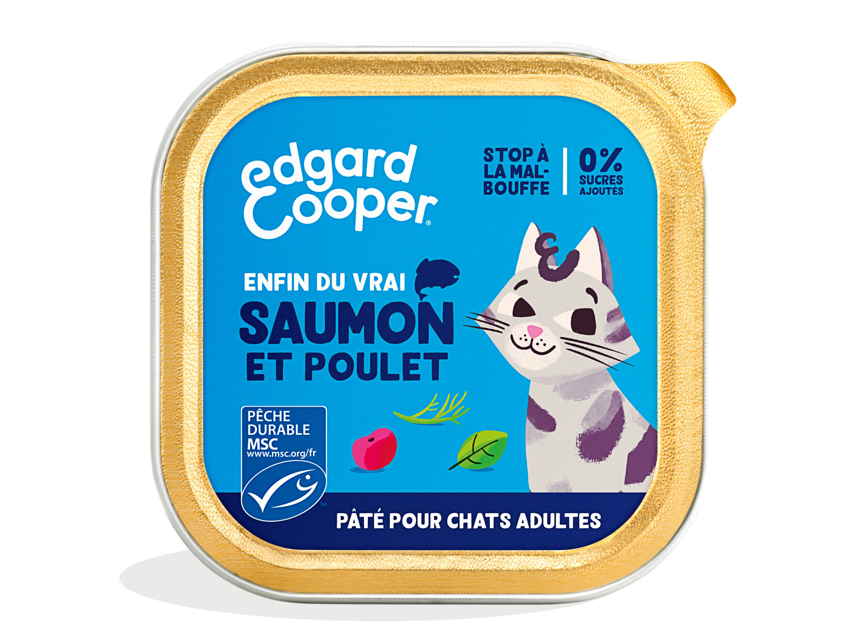 Edgard & Cooper - P&acirc;t&eacute;e au Saumon et Poulet pour Chat - 85g Image num&eacute;ro 1