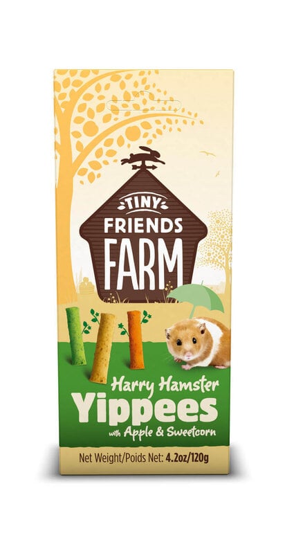 Tiny Friends Farm - Biscuits aux Pommes et Maïs pour Hamster - 120g Image numéro 1 Tiny Friends Farm - Biscuits aux Pommes et Maïs pour Hamster - 120g Image numéro 1