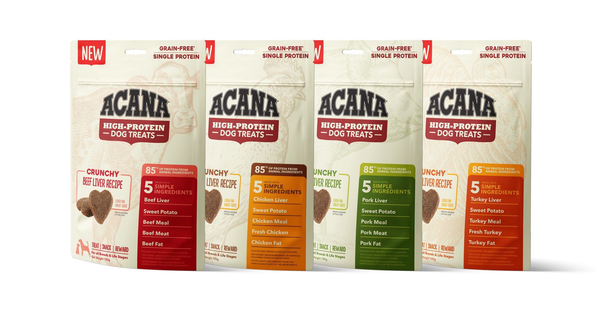 Acana - Friandises Crunchy au Foie et au Porc pour Chien - 100g Image num&eacute;ro 2
