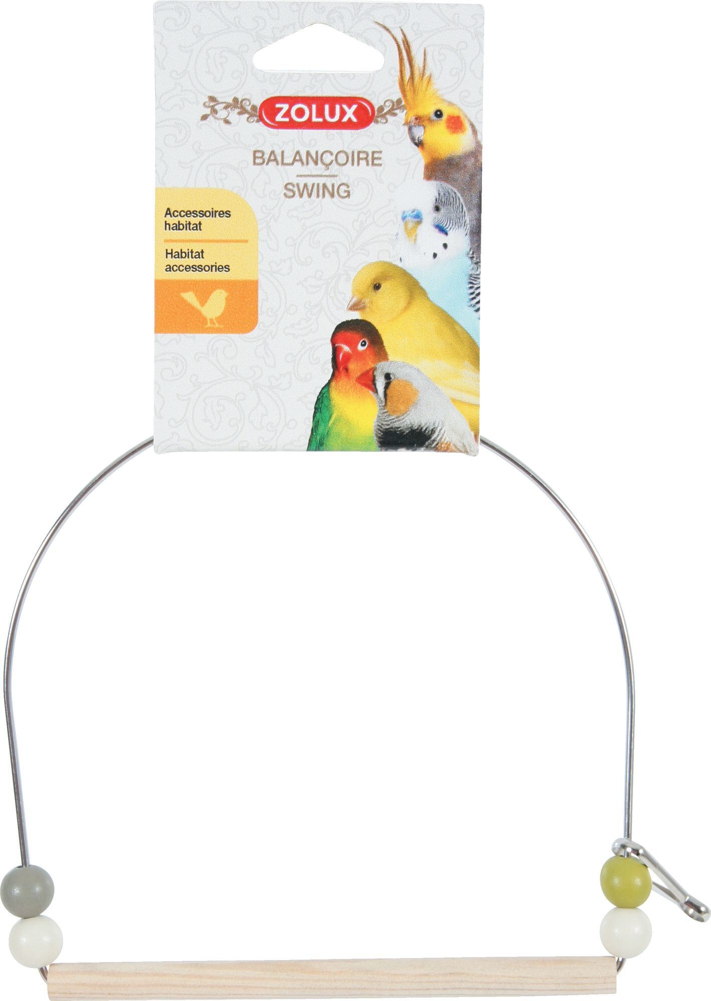 Zolux - Balan&ccedil;oire en Bois Cadre Fer pour Perruche Image num&eacute;ro 1