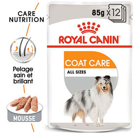 Royal Canin -  Pâtée en mousse COAT CARE MOUSSE pour chiens de toutes tailles - 12x85g