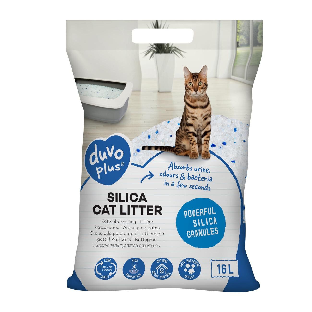 Duvoplus - Liti&egrave;re Premium Silica - 16L Image num&eacute;ro 1