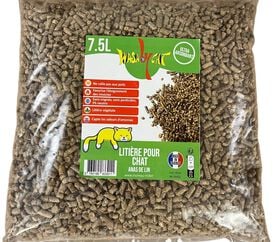 WasaByCat - Litière Chat Granulés Anas de Lin pour Chat
