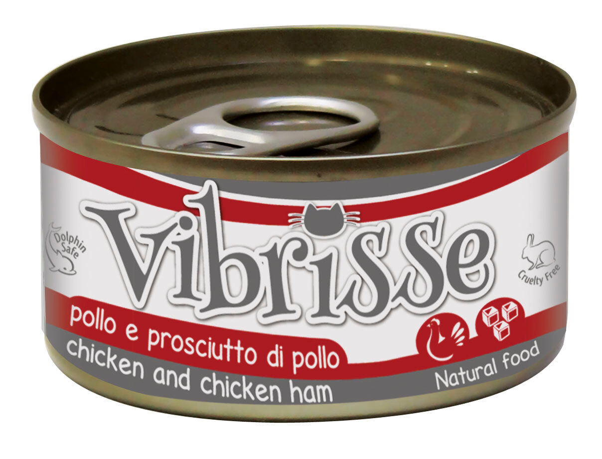 Vibrisse - P&acirc;t&eacute;e Natural Food au POULET jambon pour chats - 140g Image num&eacute;ro 1