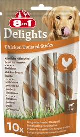 8in1 - Friandises Twisted Delights Stick Poulet pour Chien- x10