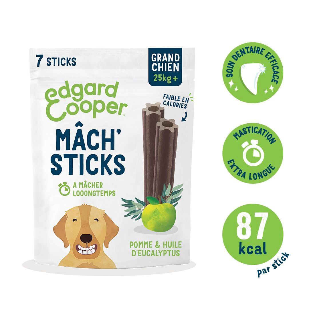 Edgard & Cooper - Sticks &agrave; M&acirc;cher Dental Naturel &agrave; l'Eucalyptus et Pomme fraiche pour Chien - L Image num&eacute;ro 8
