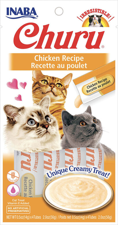 Inaba - Friandises Churu Recette au Poulet pour Chats - 4x14g image number null