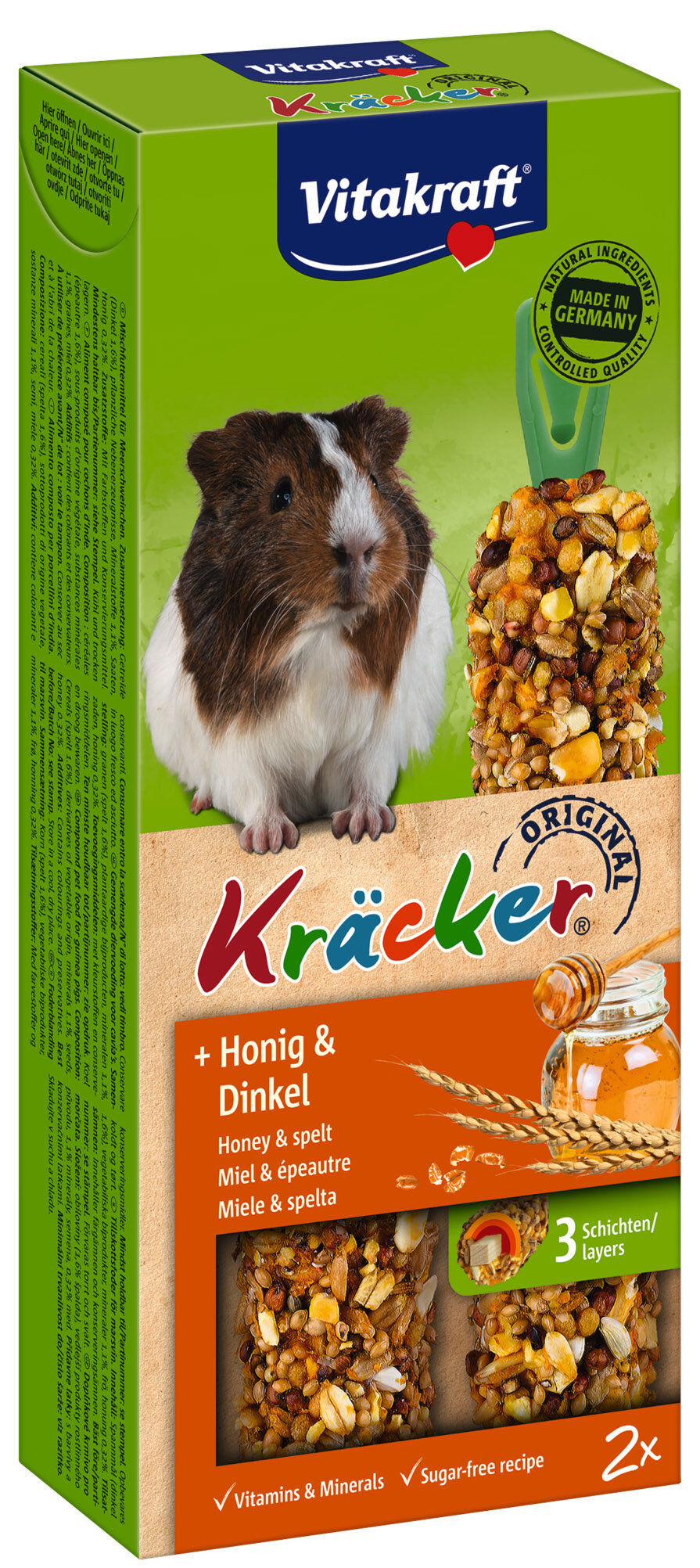 Vitakraft - Friandises Kr&auml;cker au Miel et &Eacute;pautre pour Cochons d'Inde - x2 Image num&eacute;ro 1