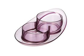 Ferribiella - Gamelle Double Saturno Rose pour Chiens - 350ml/550ml