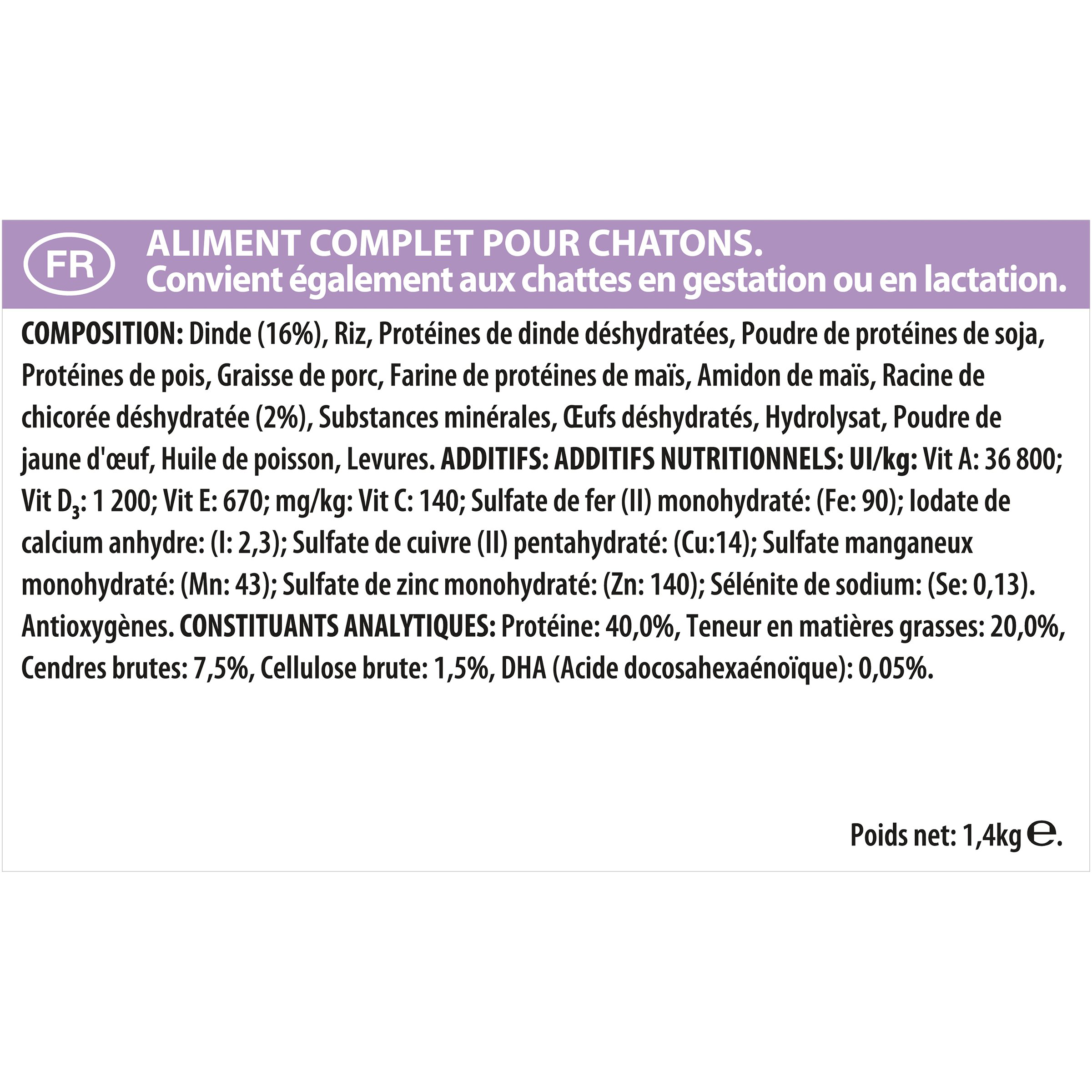Pro Plan - Croquettes LiveClear Kitten St&eacute;rilis&eacute; Dinde pour Chaton - 1,4Kg Image num&eacute;ro 4