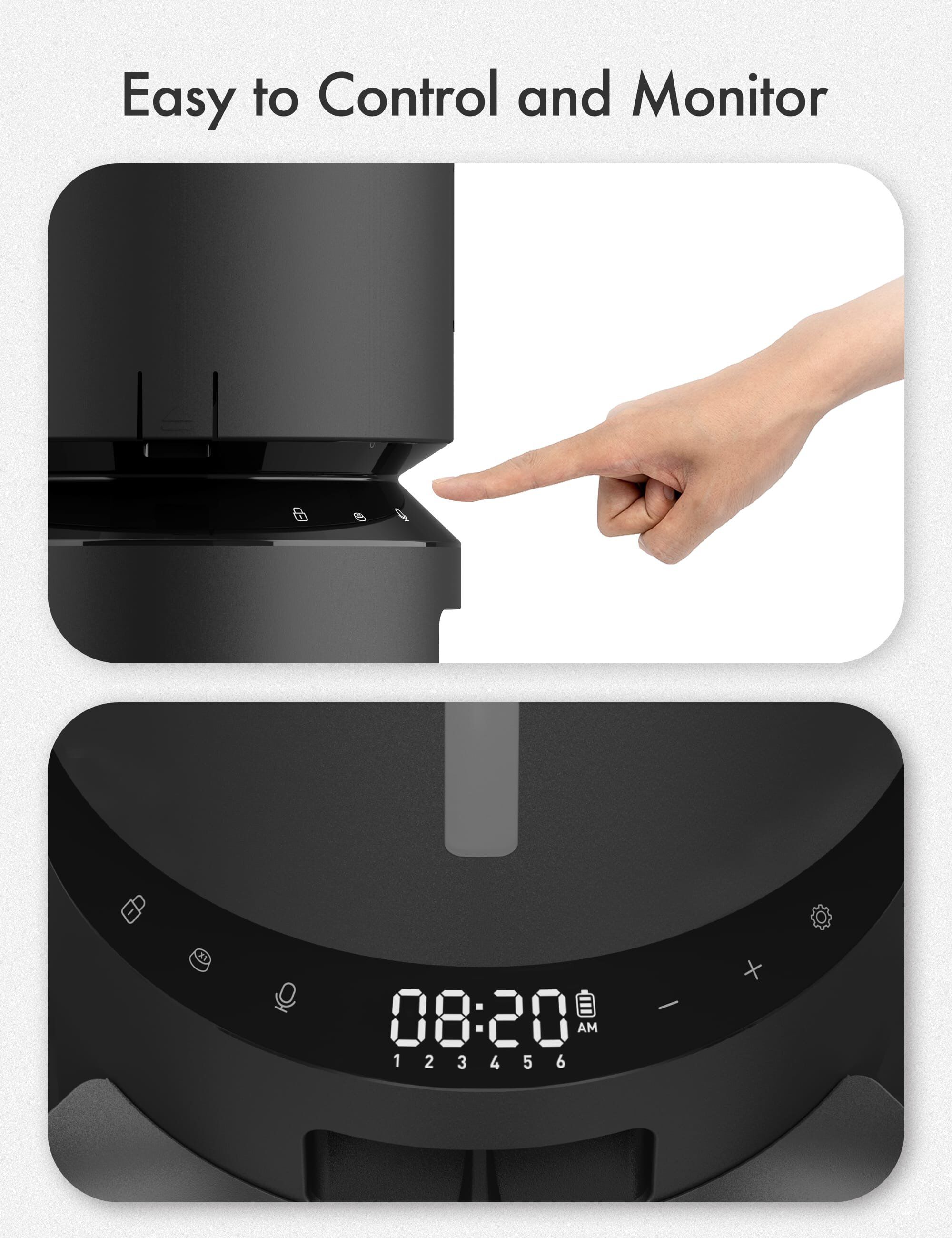 Petlibro - Distributeur Automatique Granary Dual Noir - 5L Image num&eacute;ro 8