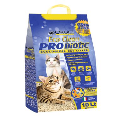 Croci - Litière Ecoclean Probiotic pour Chats - 10L