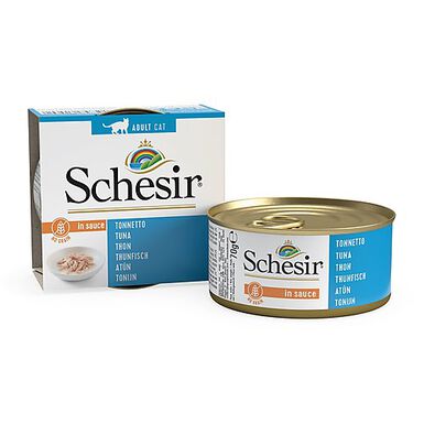 Schesir - Boîte Pâtée au Thon en Sauce Naturelle pour Chat - 70g
