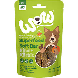Wow - Friandises Barre Superfood Bœuf Citrouille pour Chiens - 150g