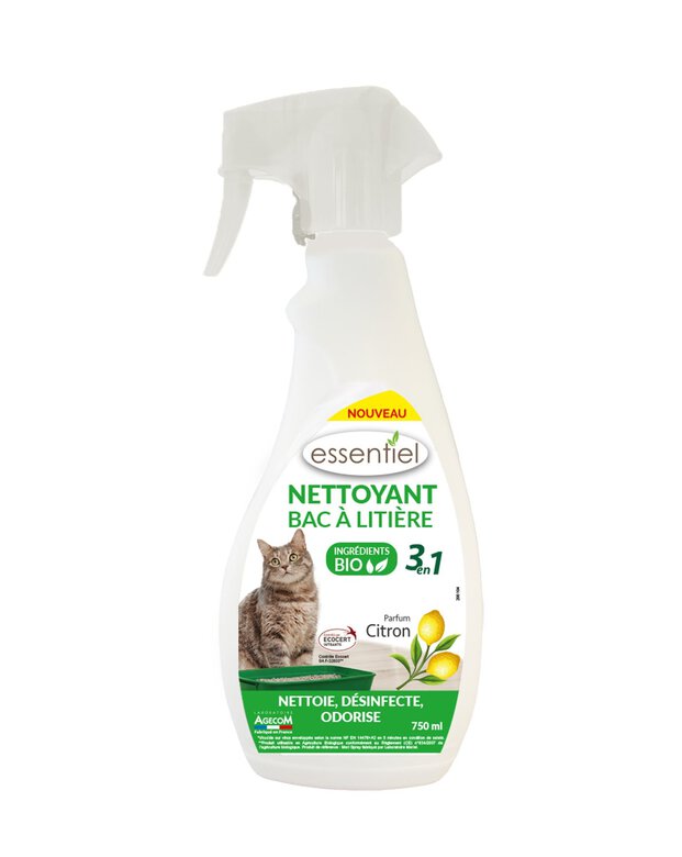 Essentiel - Spray Nettoyant Bac à Litière pour Chat - 750ml Image numéro 1 Essentiel - Spray Nettoyant Bac à Litière pour Chat - 750ml Image numéro 1