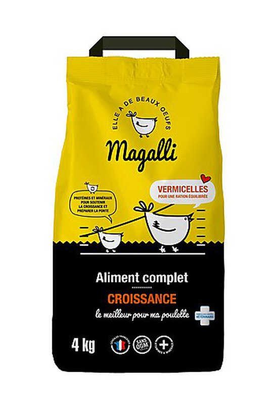 Magalli - Aliment Complet Croissance aux Vermicelles pour Basse-cour - 4Kg image number null