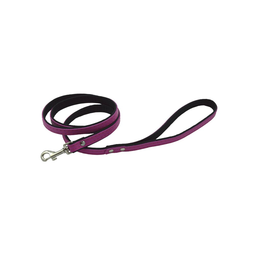 Comme Un Roi - Laisse Cuir So Funky Rose / Noir pour Chien et Chat - 120cm Image num&eacute;ro 1
