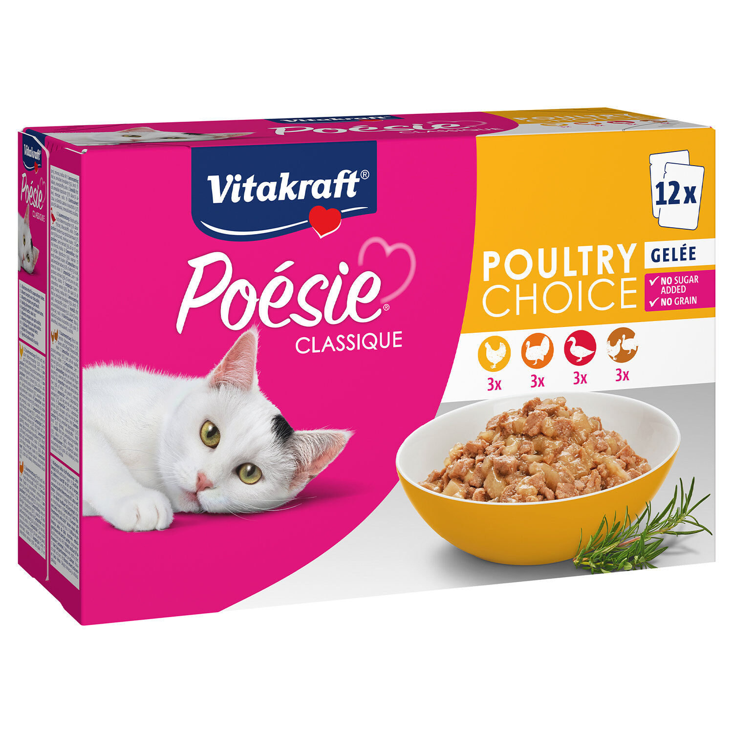 Vitakraft - Multipack Po&eacute;sie Classique en Gel&eacute;e &agrave; la Volaille - 12x85g Image num&eacute;ro 1