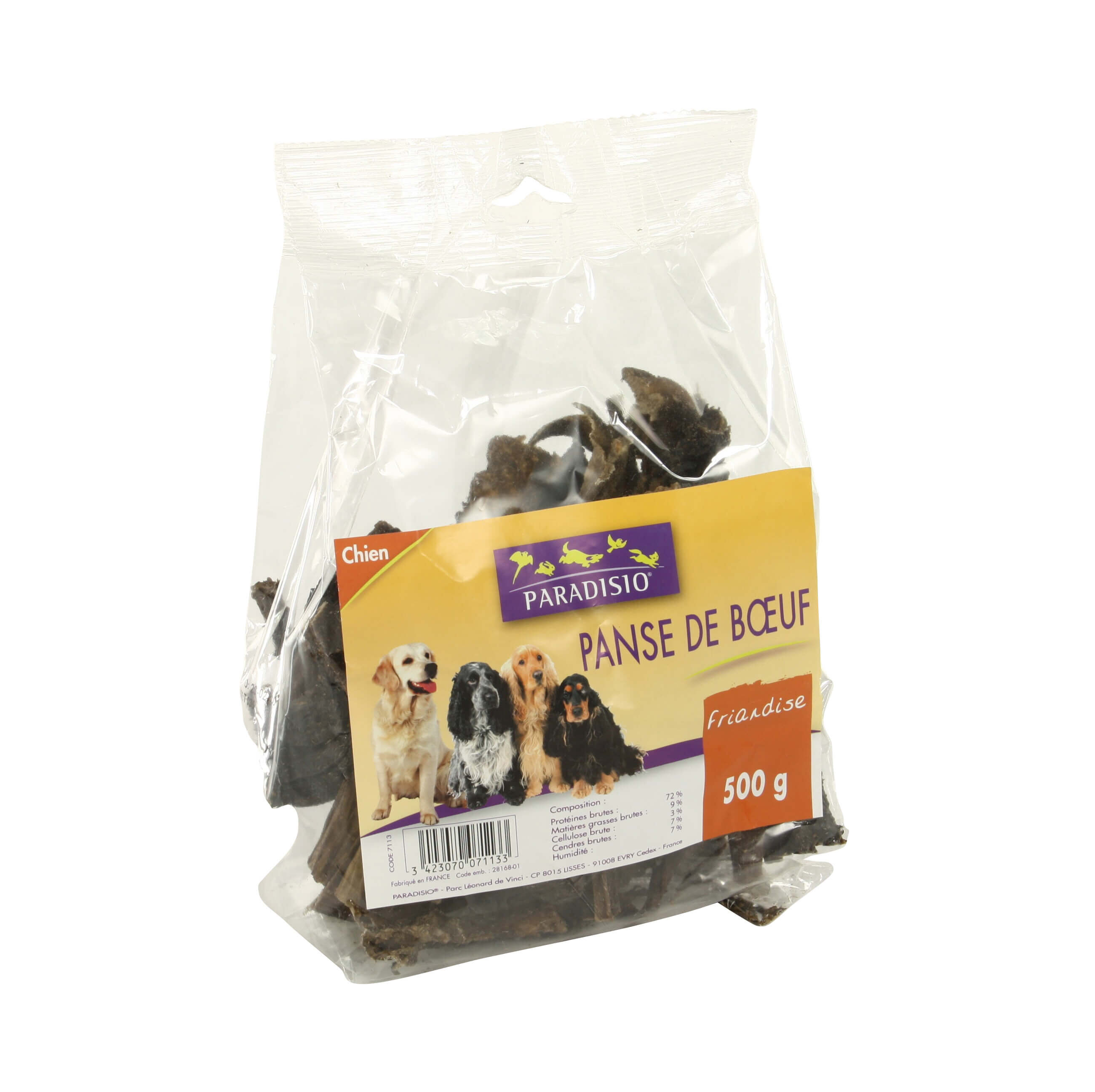 Paradisio - Friandises Panses de B&oelig;uf pour Chien - 500g Image num&eacute;ro 1