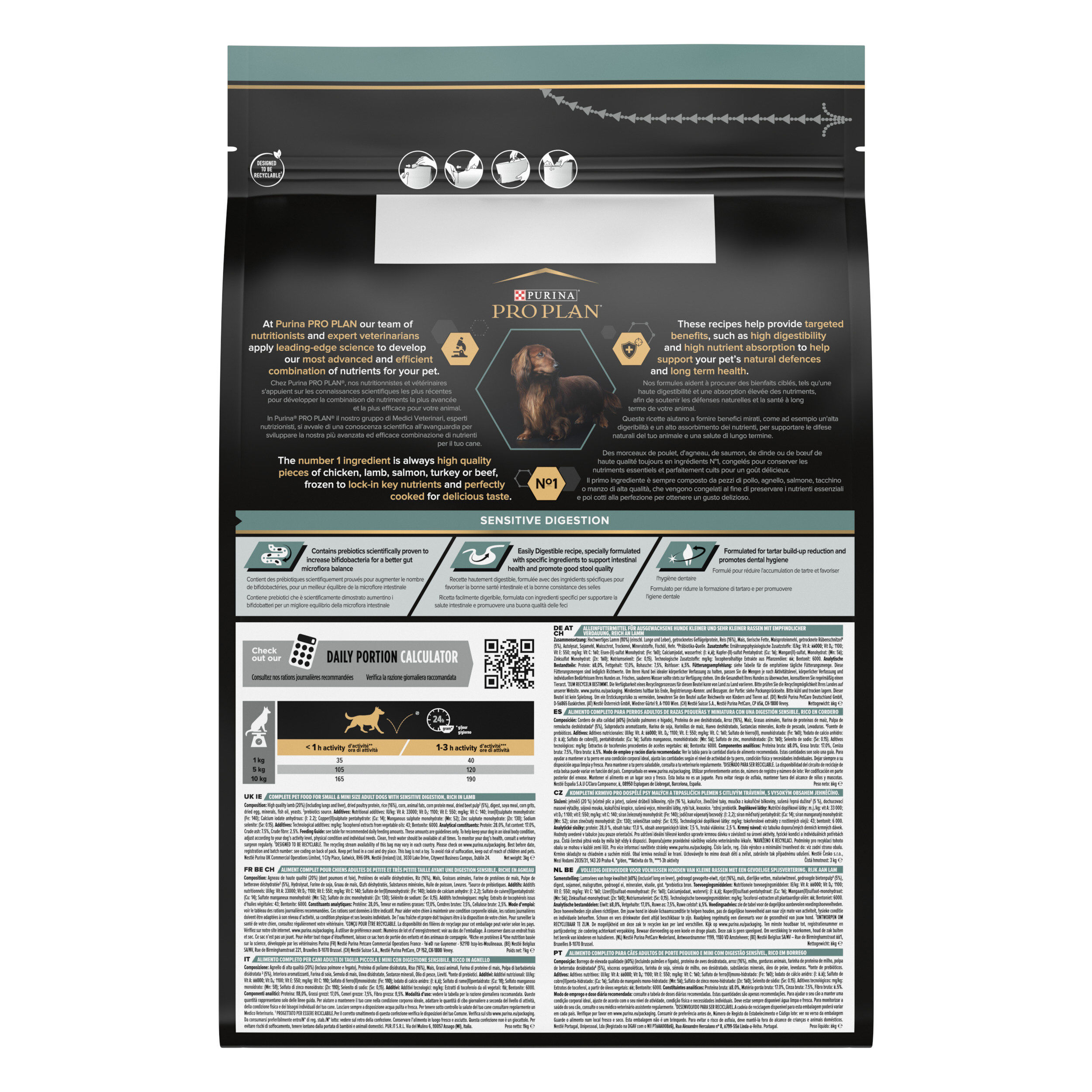 Pro Plan - Croquettes Small Sensitive Digestion &agrave; l'Agneau pour Petit Chien - 3Kg Image num&eacute;ro 6