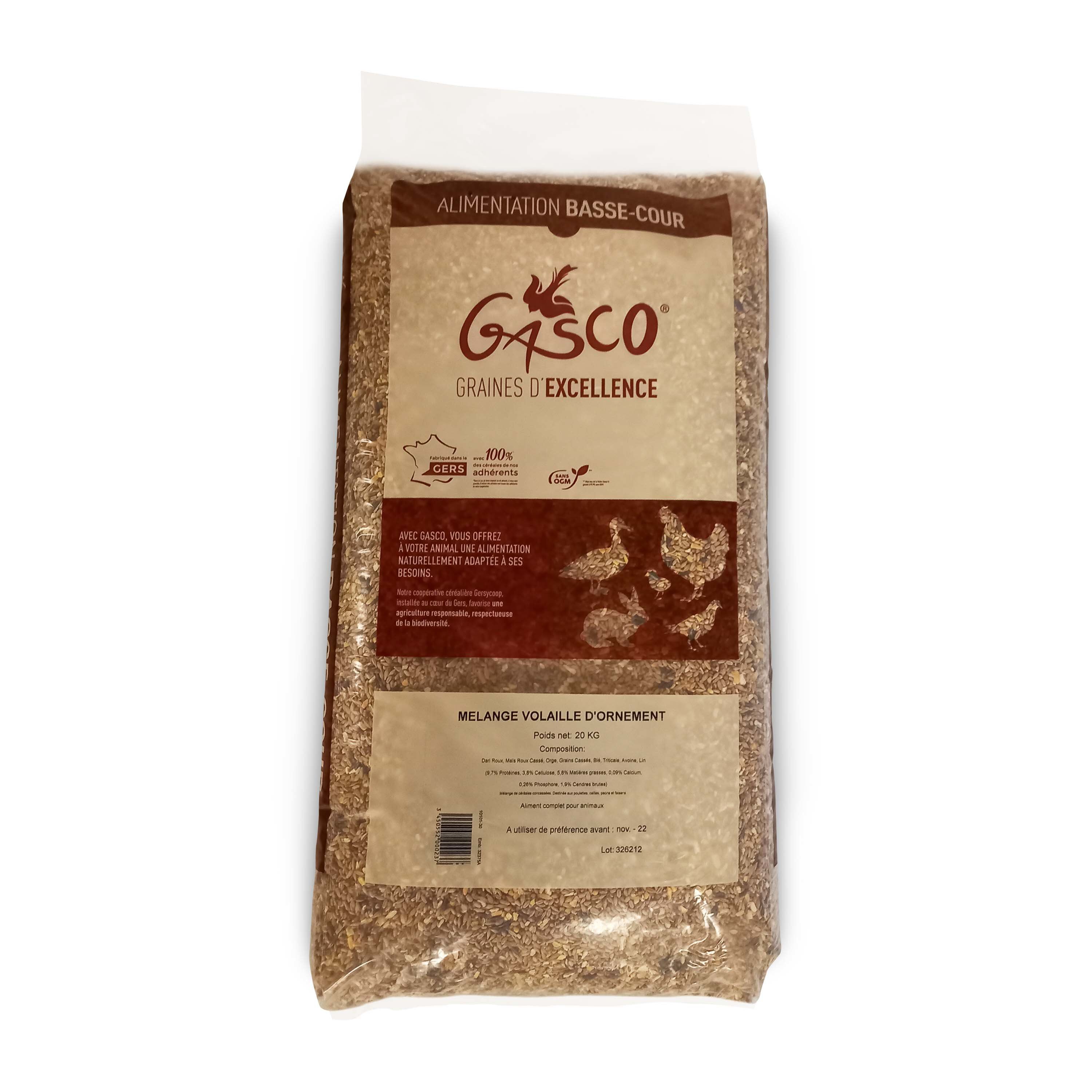 Gasco - M&eacute;lange pour volailles d'ornement - 20Kg Image num&eacute;ro 1