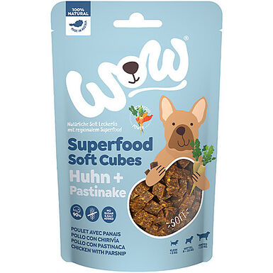 Wow - Friandises Cubes Superfood Poulet aux Panais pour Chiens - 150g