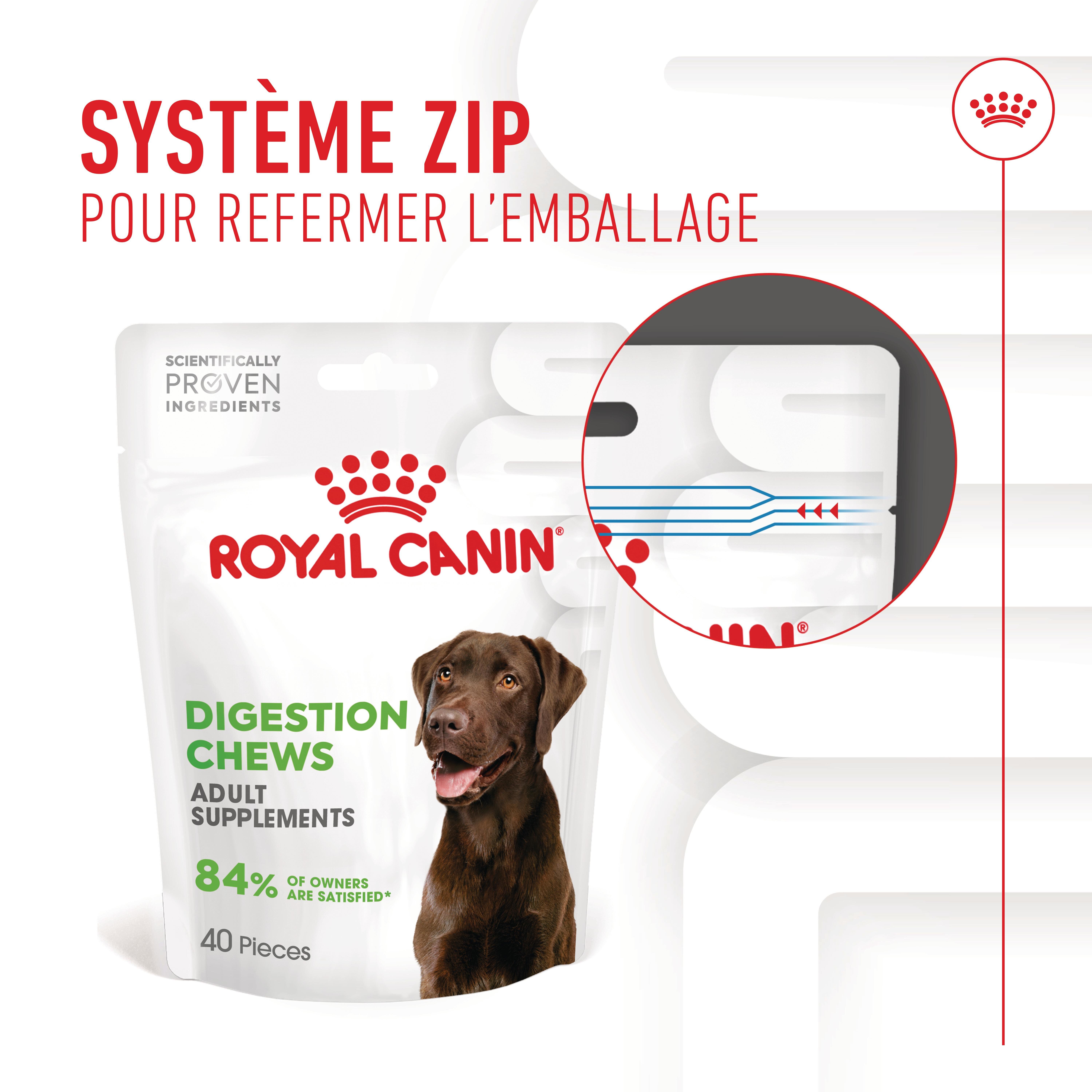 Royal Canin - Aliment Compl&eacute;mentaire Adult Digestion Chews pour Chiens - 160g Image num&eacute;ro 9