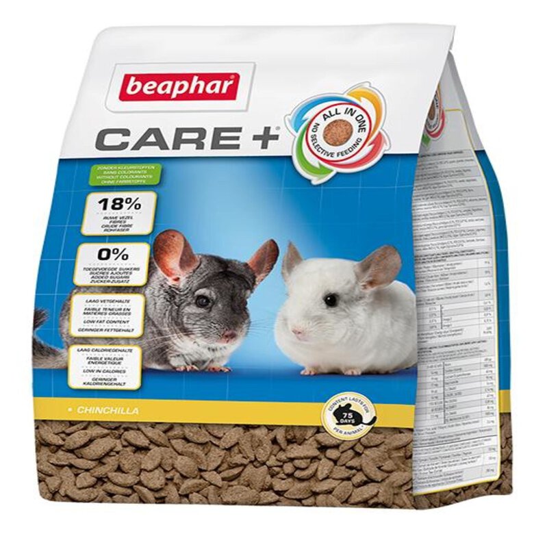 Beaphar - CARE+ alimentation premium complète extrudée All-in-one pour chinchilla - 1.5 kg image number null