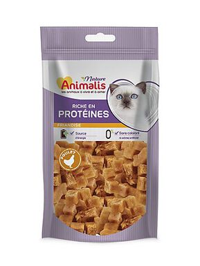 Animalis Nature - Friandises Cube de Poulet pour Chat - 50g