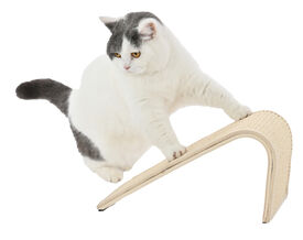 Leeby - Griffoir Oblique Beige pour Chats - 39x18x18cm