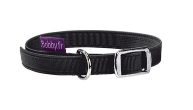 Bobby - Collier Elastique Anti-Etranglement Noir pour Chat