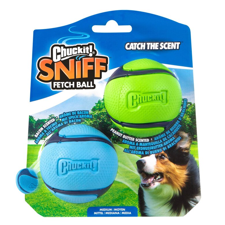 ChuckIt! - Pack 2 Balles Sniff Fetch Ball pour Chiens - M Image numéro 1 ChuckIt! - Pack 2 Balles Sniff Fetch Ball pour Chiens - M Image numéro 1
