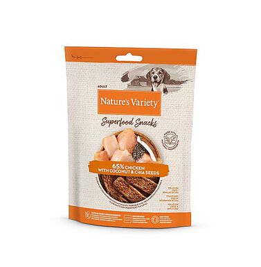 Nature's Variety - Barres à Mâcher Superfood Snacks au Poulet pour Chien - 85g