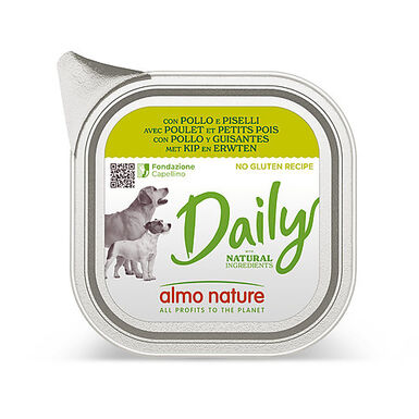 Almo Nature - Pâtée Daily Nogluten Poulet Et Petit Pois - 100g
