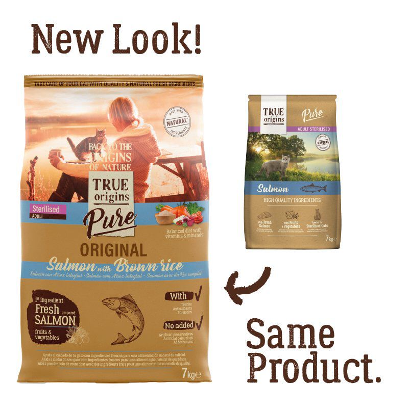 True Origins Pure - Croquettes au Saumon pour Chat Adulte St&eacute;rilis&eacute; - 2kg Image num&eacute;ro 2