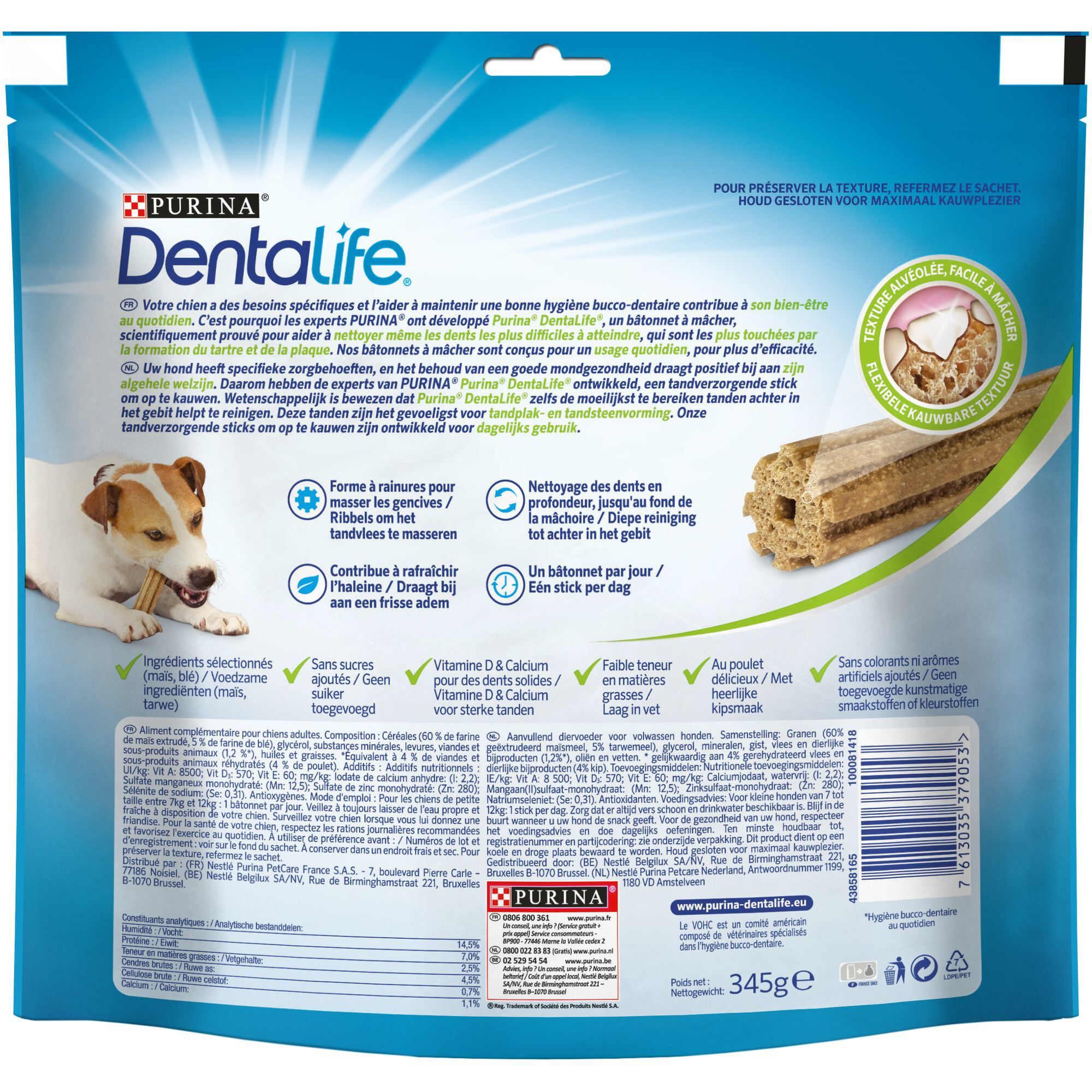 Dentalife - B&acirc;tonnets &agrave; M&acirc;cher Mini pour Chien - 345g Image num&eacute;ro 3